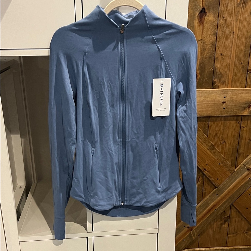 Athleta Slate Blue Full-Zip Jacket